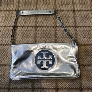 Tory Burch Silver Shoulder Clutch